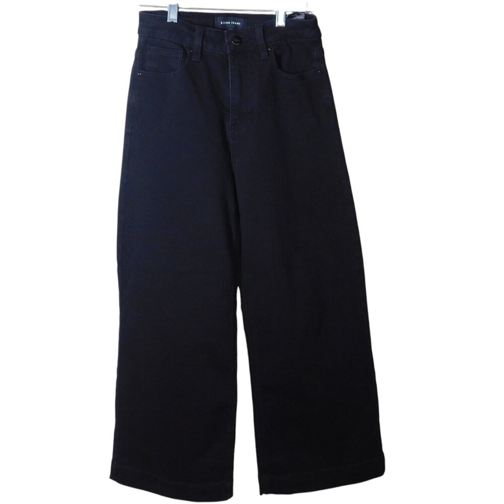 Risen Jeans Wide Leg Black High Rise Denim Jeans Size 3/26